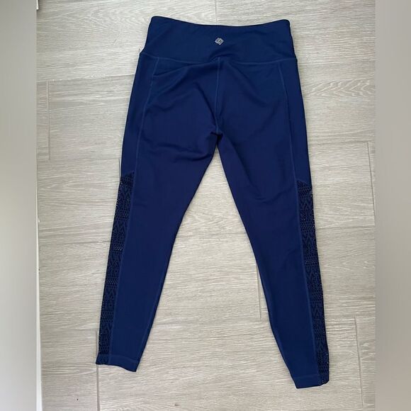 ZELOS Navy Blue Lace Up Leggings Size M - Picture 6 of 8